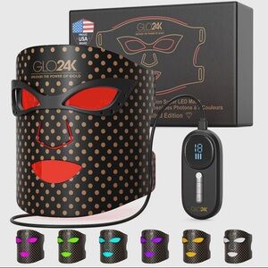 GLO24K 7 Color Photon Rejuvenation Super LED Face Mask Remote Exclusive Limited